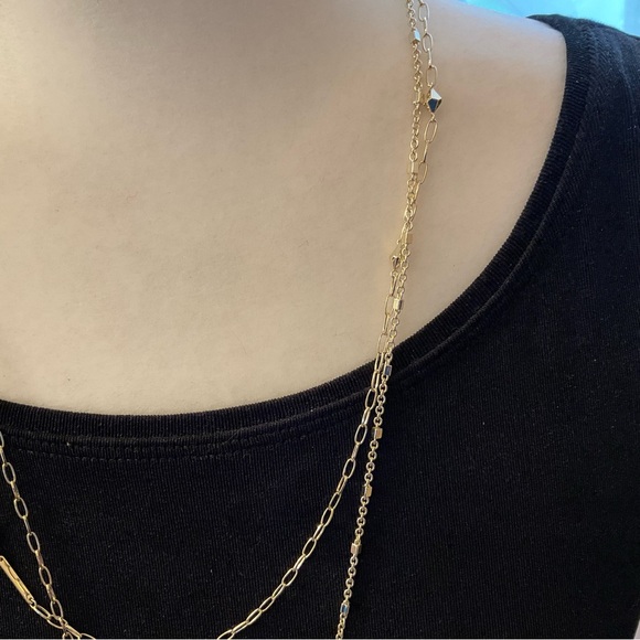 Kendra Scott Framed Tessa Multi Strand Necklace - NWT - Blue Lapis - Picture 12 of 14